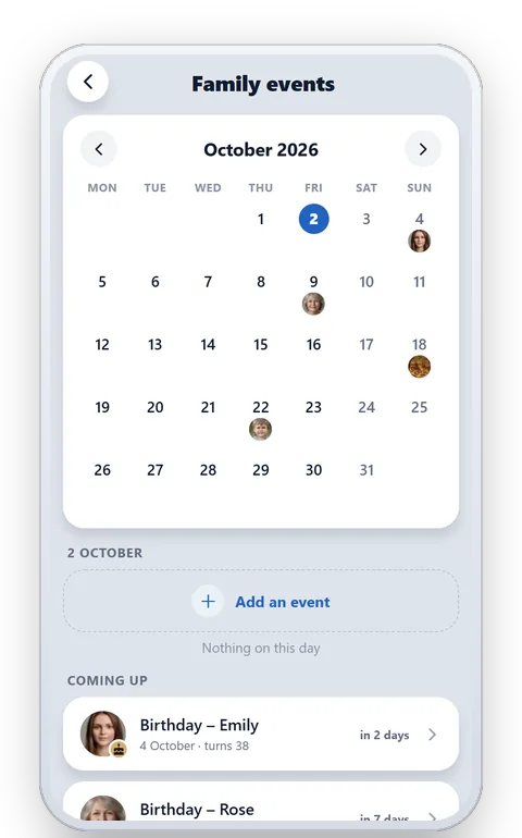 Family calendar
